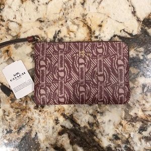 Never Used Coach Burgundy Chain Style Wrislet